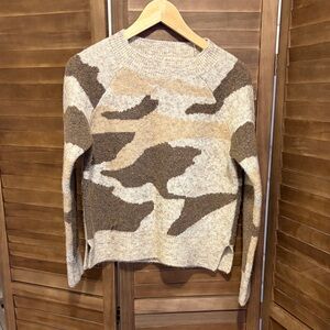 Anthropologie Crewneck Sweater - Brown and Cream